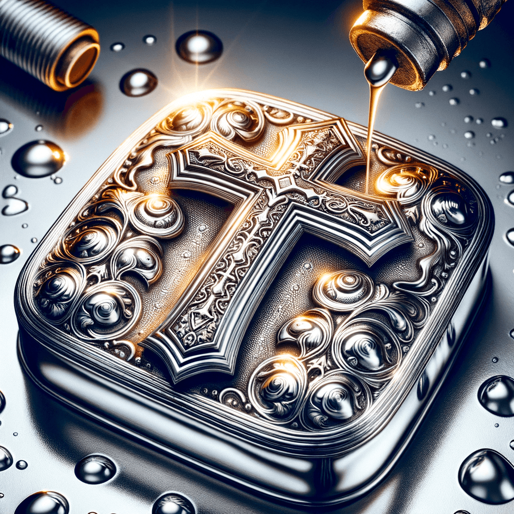 Croce decorata incisa con dettagli elaborati su metallo